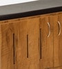 Tazal Single Door Shoe Rack With Seating in Tan Matte Finish