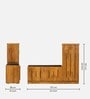 Tazal Single Door Shoe Rack With Seating in Tan Matte Finish