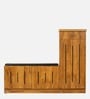 Tazal Single Door Shoe Rack With Seating in Tan Matte Finish