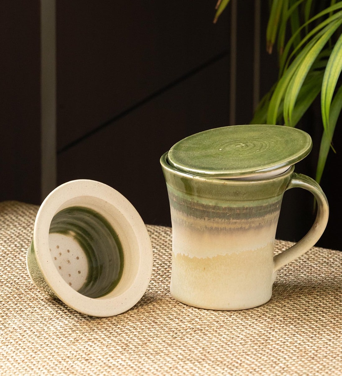 Buy Tea Tales 240ml Multicolour Ceramic Green Tea Cup with Filter at 43