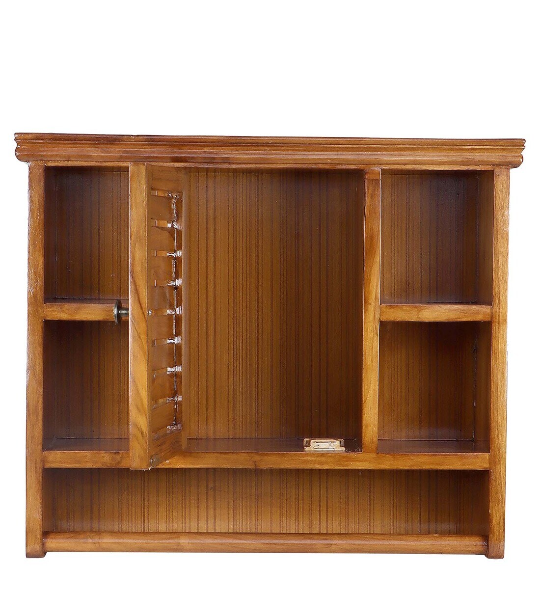Buy Teak Wood Modern Kitchen In Natural Finish By The Urban Store Online Kitchen