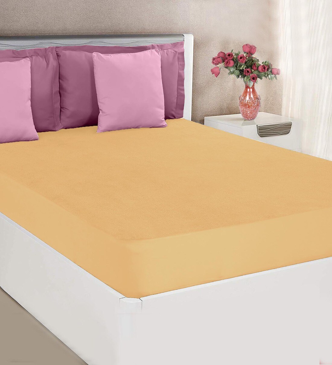 Buy Terry Cotton Waterproof King Size (72x72) Mattress Protector by Mattress Protector Online