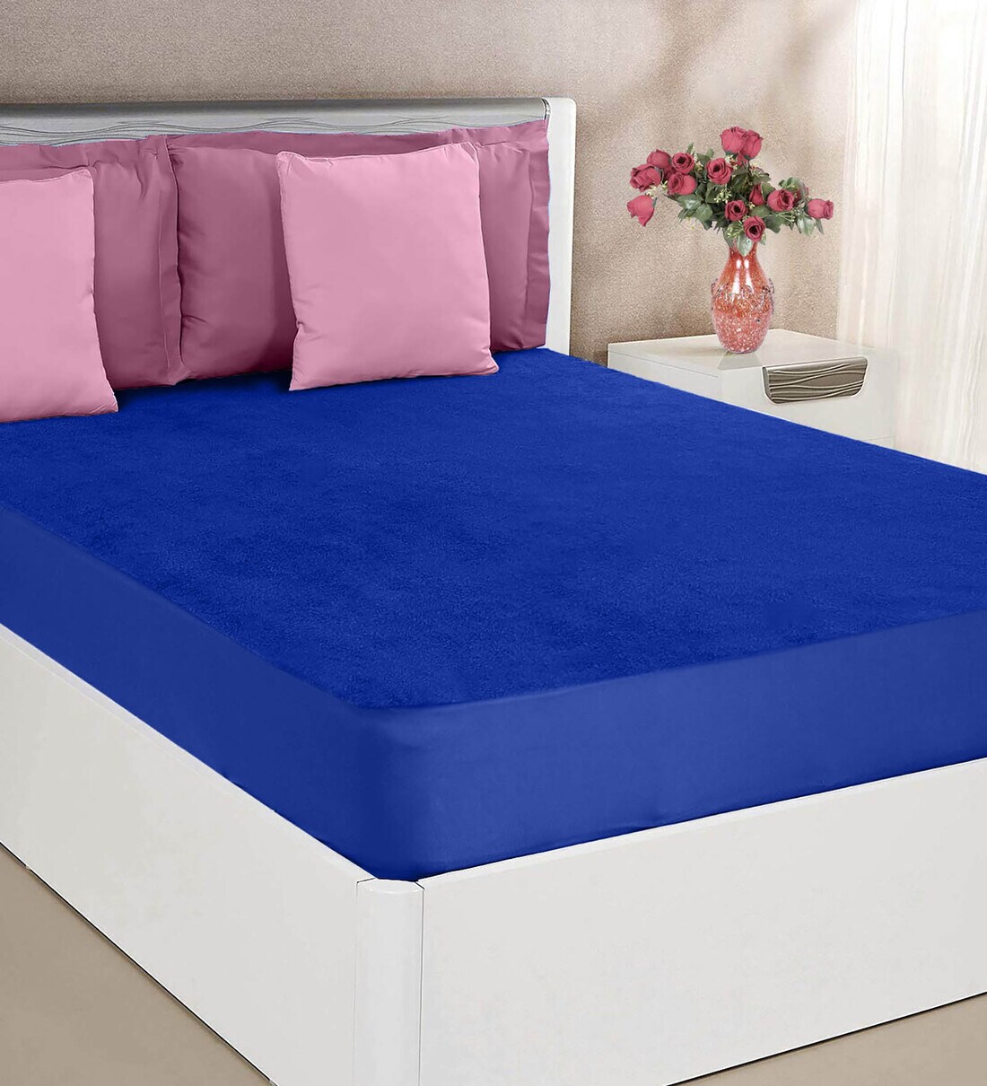 Buy Terry Cotton Waterproof Queen Size Mattress Protector by Mattress