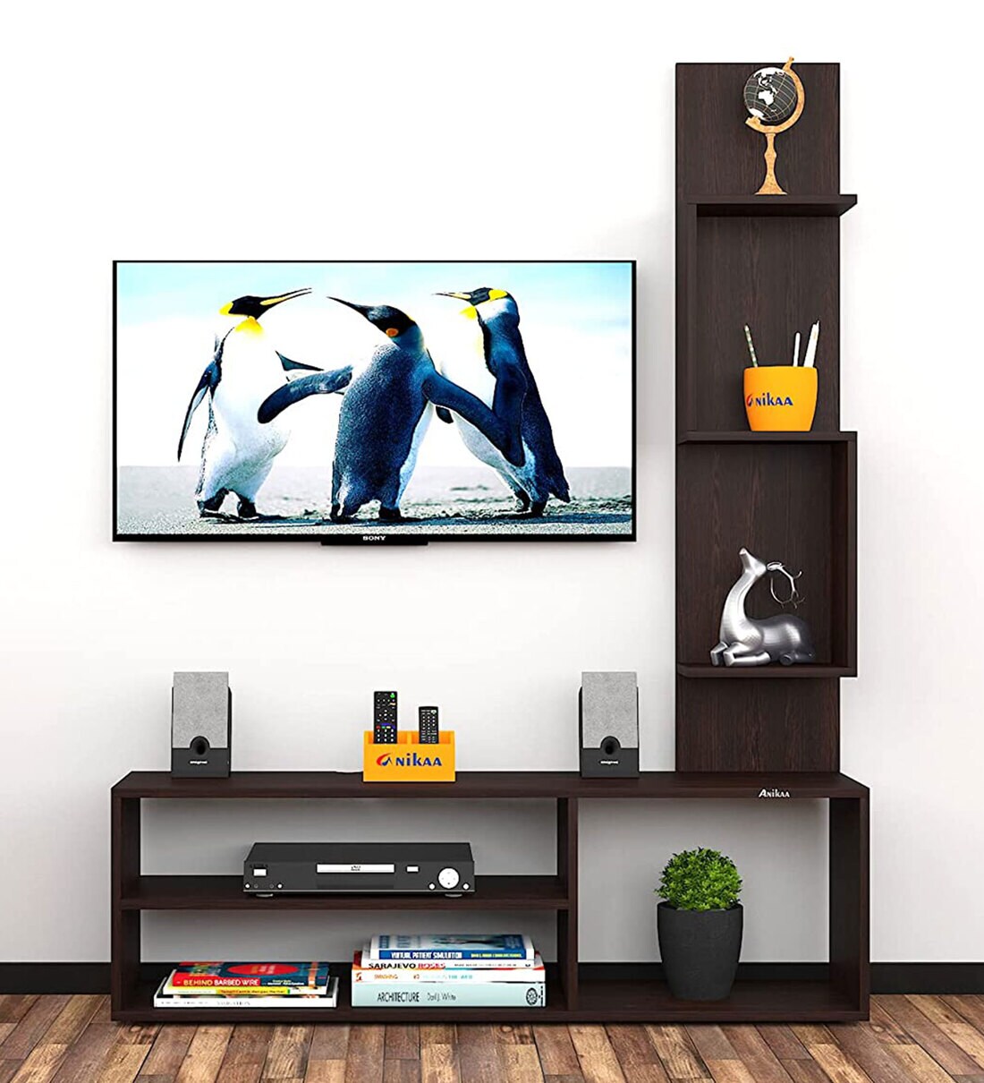 Buy Tessa TV Unit in Wenge Finish for TVs up to 55\ at 23 OFF by