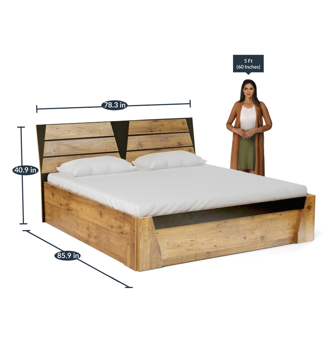 Buy Texas King Size Bed with Storage by Evok Online