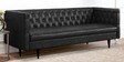 Tonga Leatherette 3 Seater Sofa in Lama Black Colour