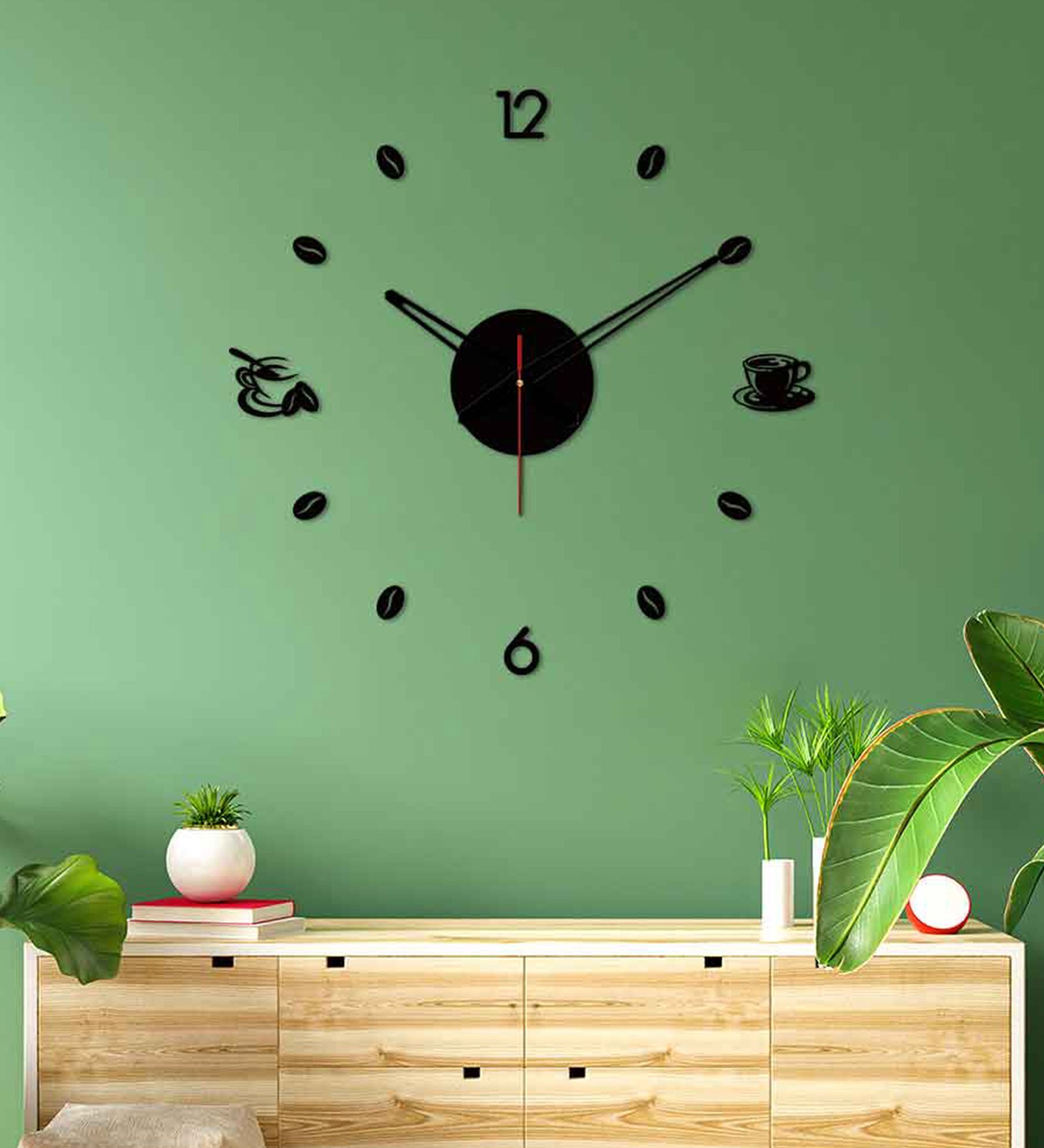 Tea Coffee 3D Infinity Black Plastic Wall
Clock