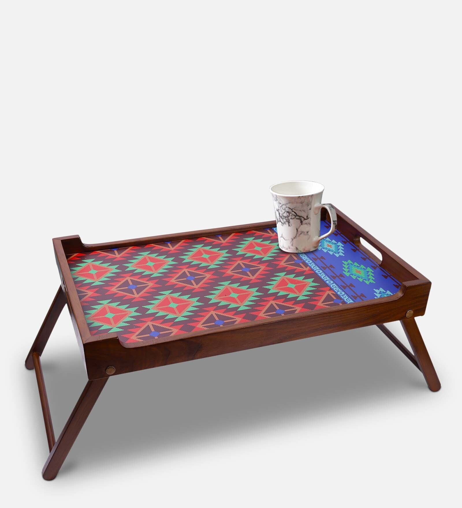 Megan Solid Wood Portable Table in Multi Finish