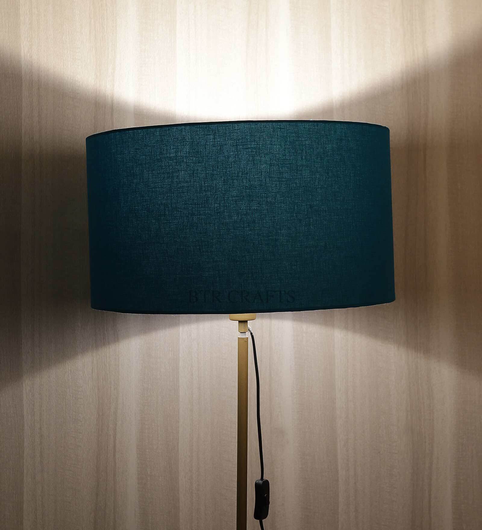 Bunsen Teal Cotton Fabric Solid Lampshade