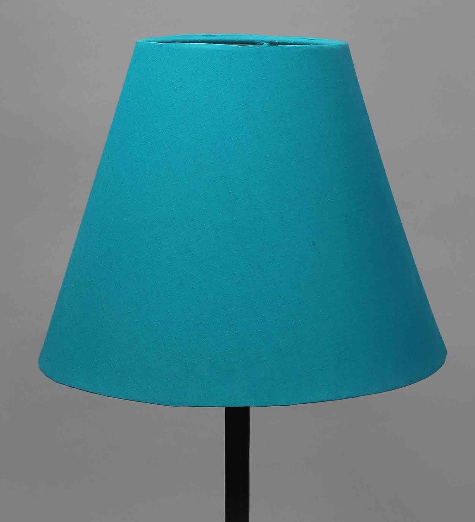 Milan Teal Cotton Fabric Solid Lampshade