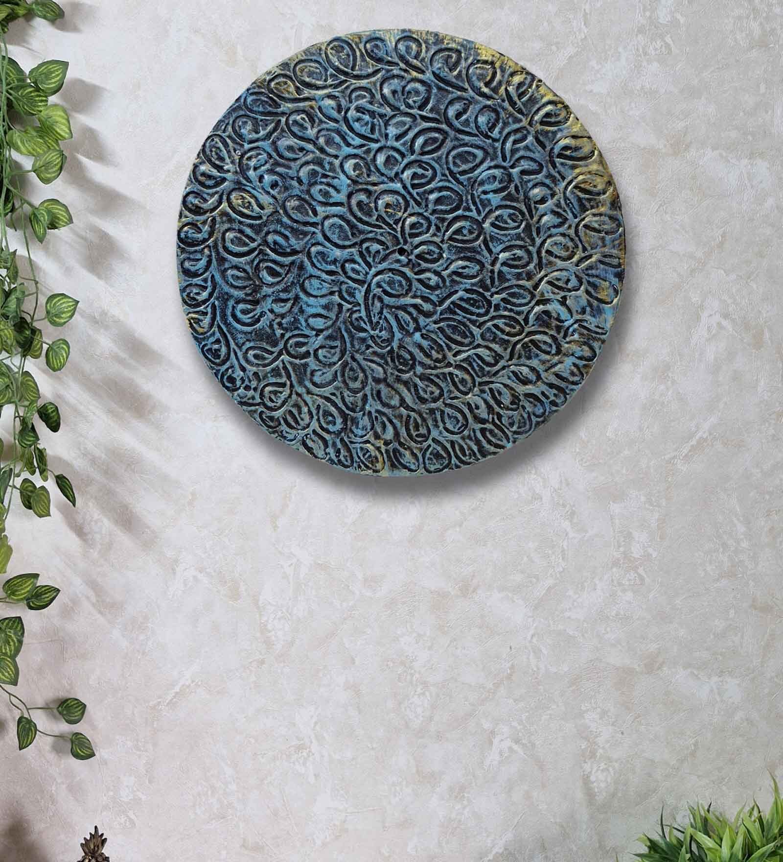 Tealed Engineered Wood 3D  curls design 15 Inch Wall Art
