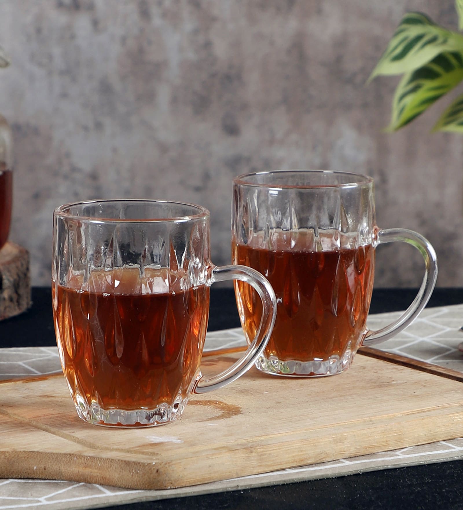 TearDrop 210ml Transparent Ceramic (Set of 6) Coffee Mug