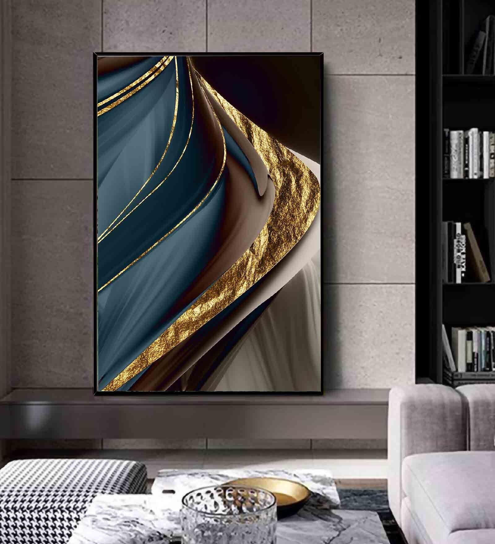 Tela Pulmas De Luxo Multicolour Engineered Wood Framed Canvas Wall Painting