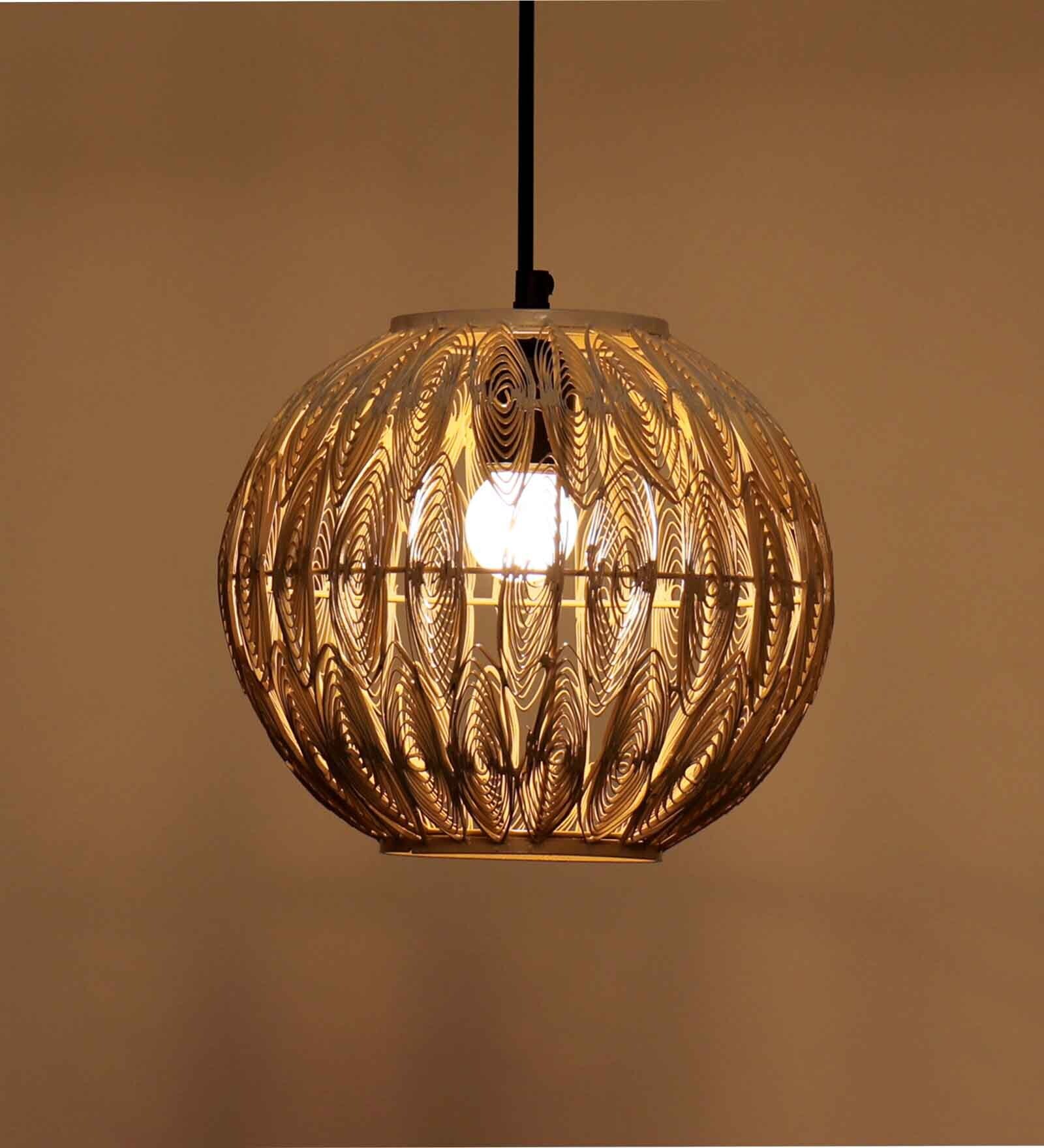 Tena Round Quilled Hanging Light