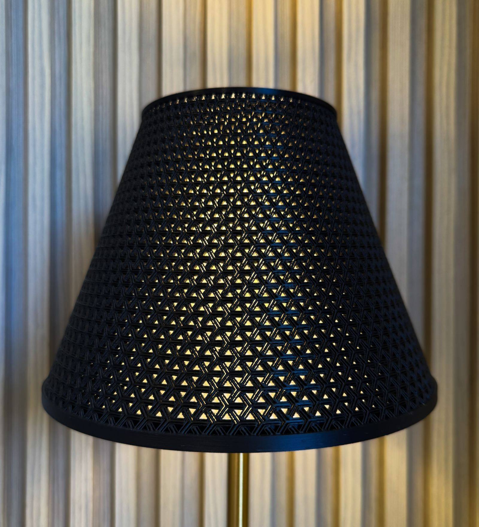 Blue Tessellate Polymer Lamp Shade