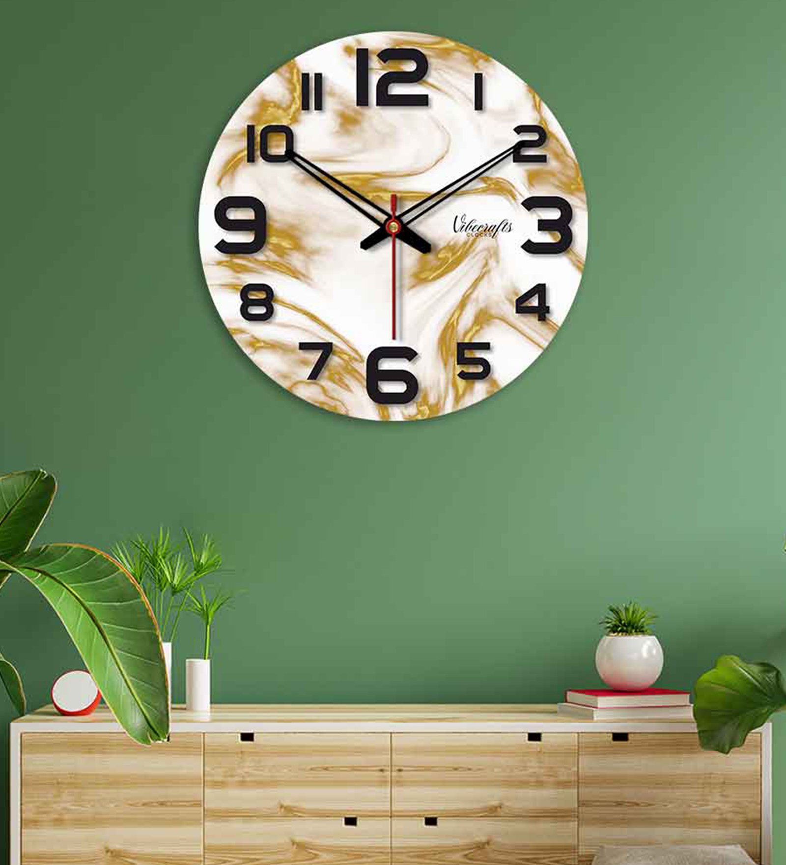 Texture Design Multicolour Wood & Mdf Wall Clock