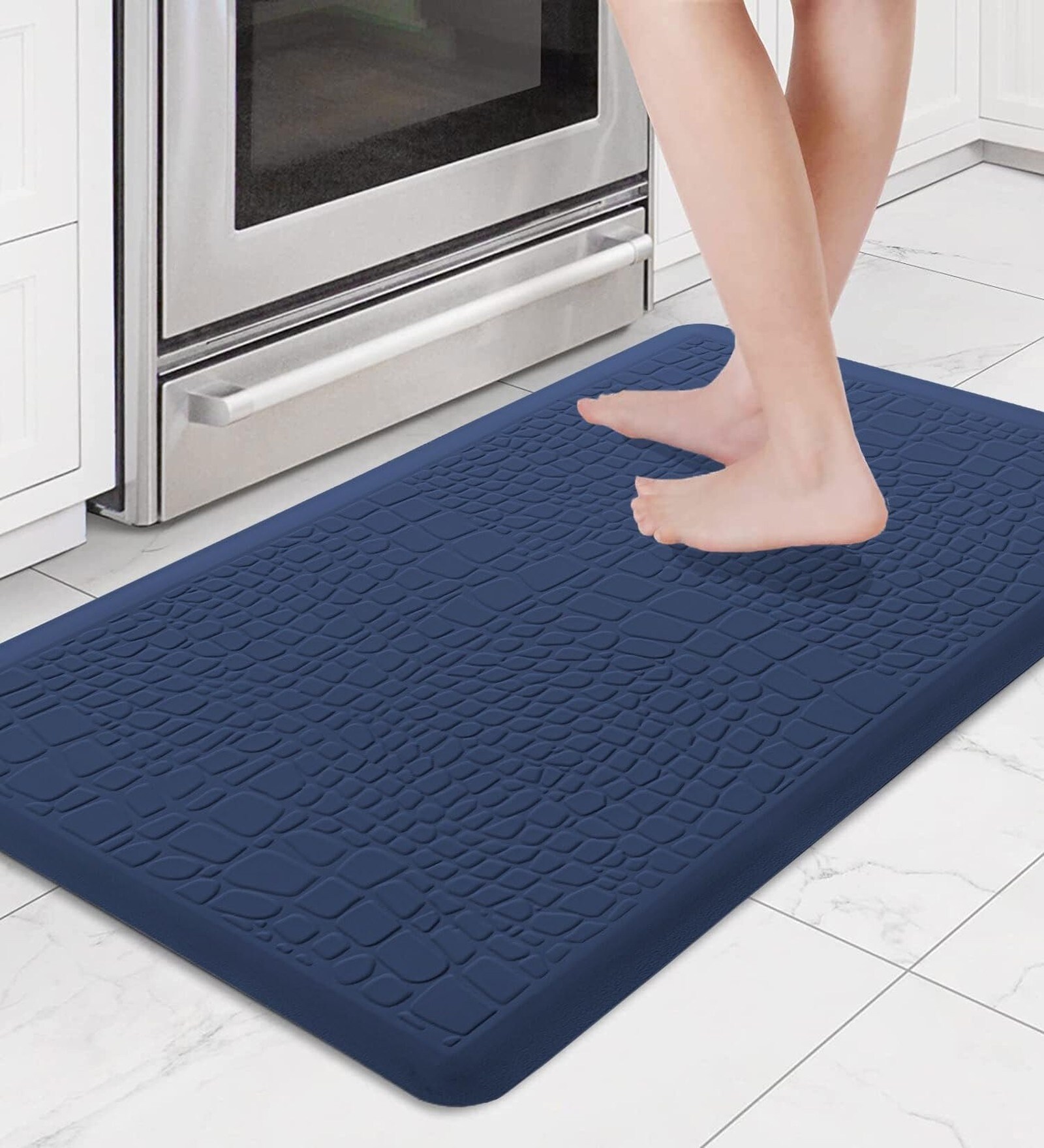 Texture Teal Anti-Fatigue 18x30 Inches Soft Door Mat