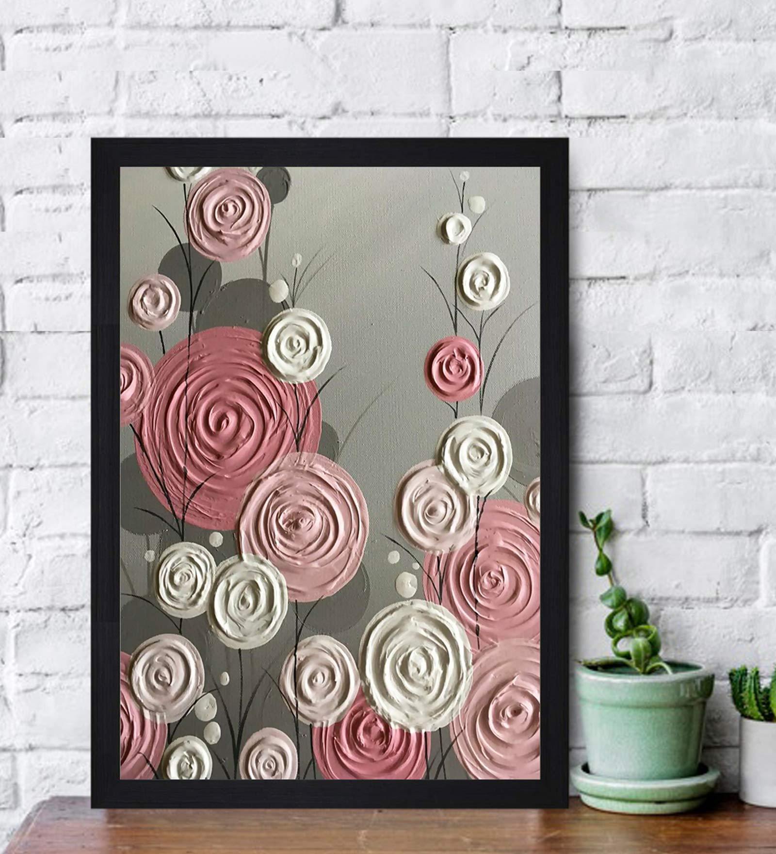 Textured Paper Pink Framed Art Print