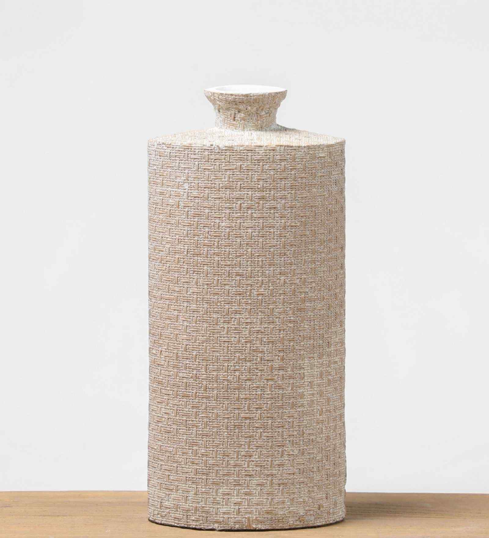 Textured Weave Resin Table Vase Textured Weave Resin Table Vase