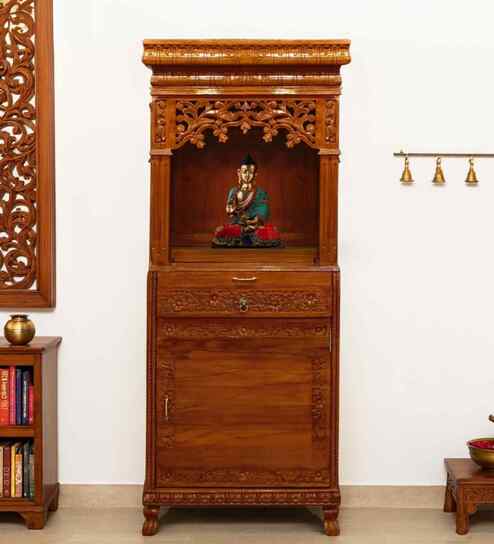 Arogya Teak Wooden Mandir