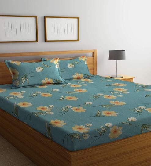 Bombay dyeing double bedsheet 2025 with 2 pillow cover