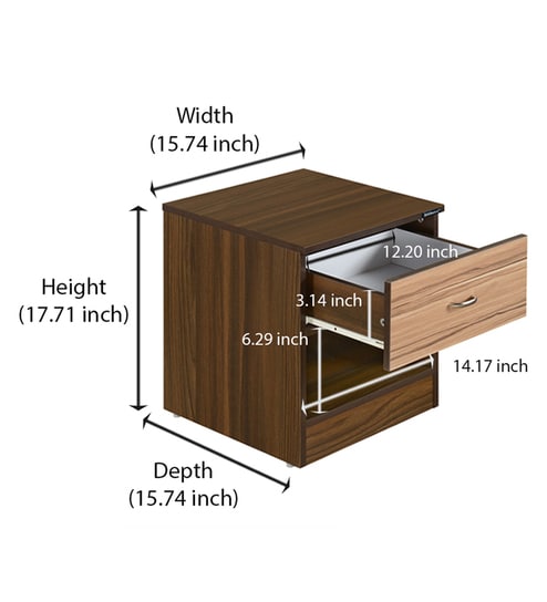 Buy Teana Night Stand In Classic Walnut Finish By Nilkamal Online Modern Night Stands Tables Furniture Pepperfry Product