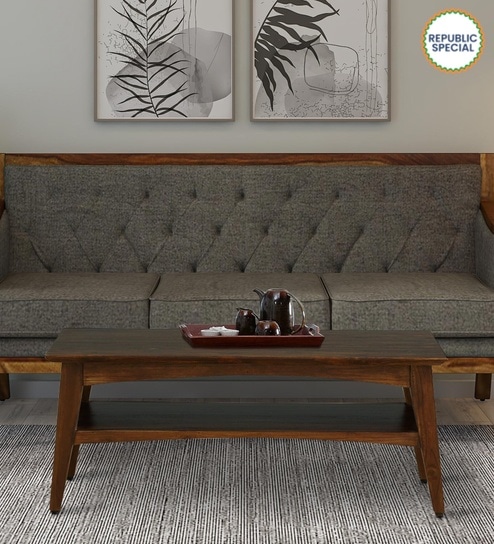 Tectona Latin Teak Wood Coffee Table In Scratch Resistant Provincial Teak Finish