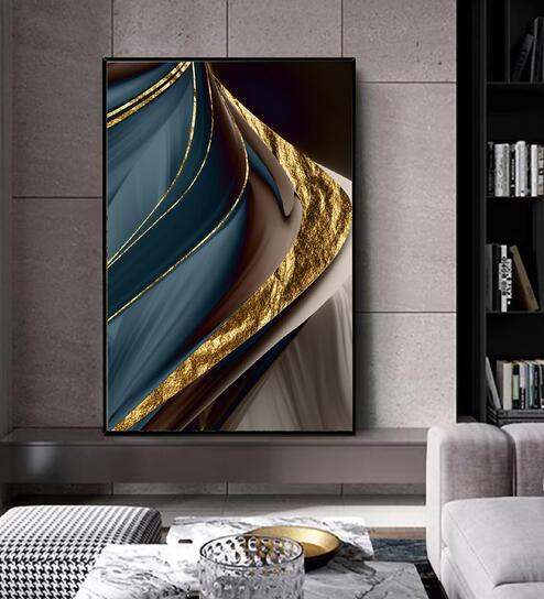 Tela Plumas De Luxo Multicolour Synthetic Wood Wall Art