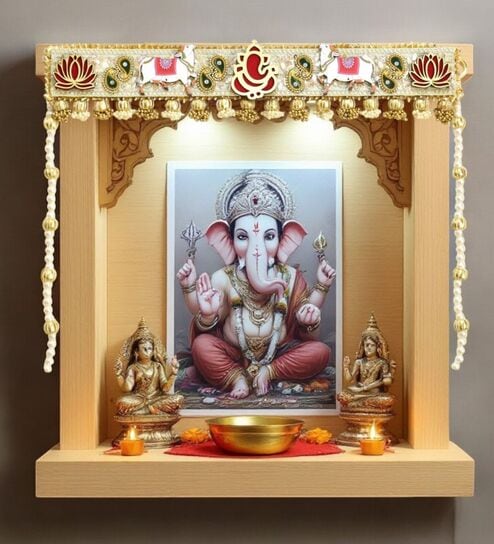 Multicolor Ganesha and Nandi Temple Toran