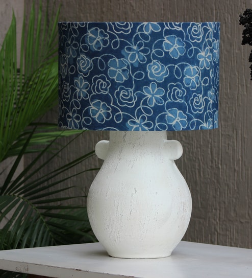 Terracotta Color white design Table lamp
