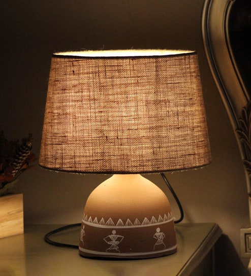 Terracotta White Table lamp