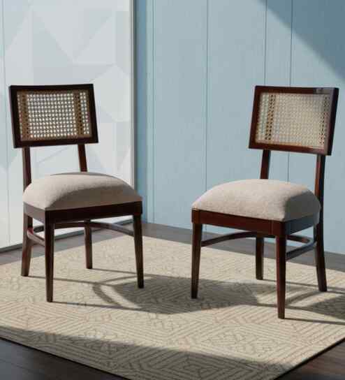 Tessaro Teak Wood Dining Chair In Brown Finish