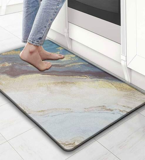 Texture Abstract Microfibre 30x18 Inches Anti Skid Door Mat