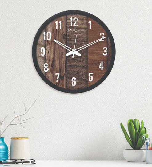 Multicolour Plastic Modern Wall Clock