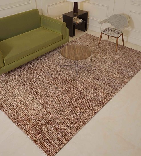 Textured Solids Pattern Jute Hand Woven 8 x 10 Feet Carpet by Jaipur Rugs