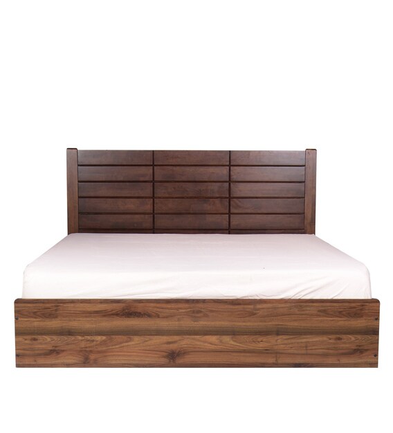 Buy Tetsu Queen Size Bed with Storage & Two Bedside Tables in Walnut