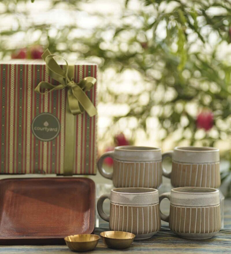 Buy Tea And Snack Decor Gift (Set Of 7) By Courtyard Online Decor