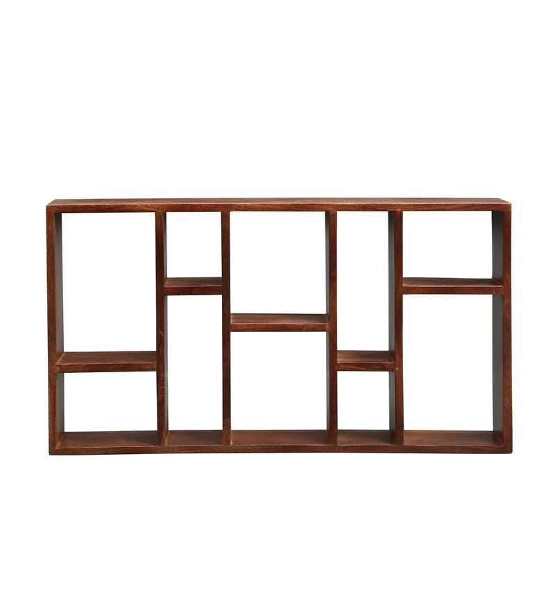 Buy Sheesham Wood Book Shelf in Provincial Teak Finish by My Furniture