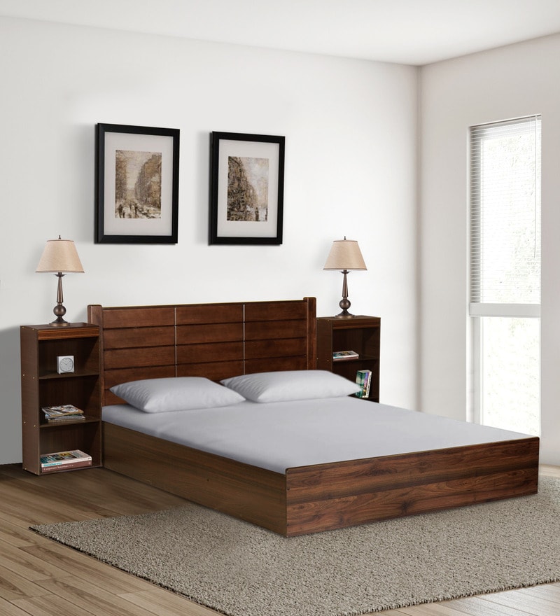 Queen Platform Bed With Side Tables Hanaposy