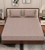 Pink Floral 180 TC Polyester King Sized Bedsheet With 2 Pillow Covers