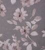 Grey Floral 180 TC Polyester King Sized Bedsheet With 2 Pillow Covers