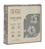 Grey Floral 180 TC Polyester King Sized Bedsheet With 2 Pillow Covers