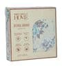 Blue Floral 180 TC Polyester King Sized Bedsheet With 2 Pillow Covers
