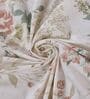 Green Floral 180 TC Polyester King Sized Bedsheet With 2 Pillow Covers