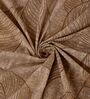 Brown Leaf 180 TC Polyester King Sized Bedsheet With 2 Pillow Covers