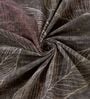 Grey Leaf 180 TC Polyester King Sized Bedsheet With 2 Pillow Covers