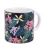 Tea Cup With Black & Green Floral Print