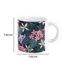 Tea Cup With Black & Green Floral Print