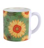 Tea Cup With Green & Yellow Sunflower Print