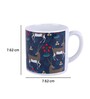 Tea Cup With Navy Blue & Grey Deer Print
